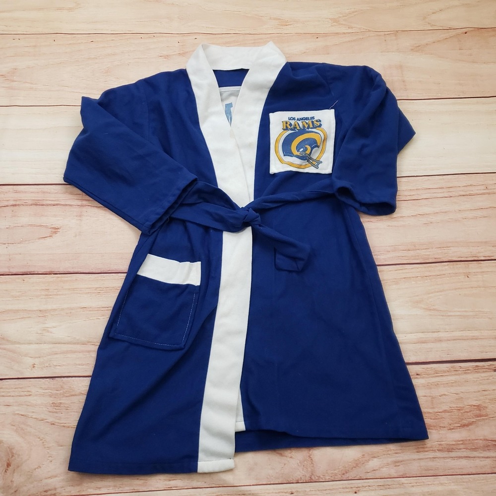 Vintage Los Angeles Rams Robe Youth Blue NFL Football Kids Bathrobe 80s‎ Boys
